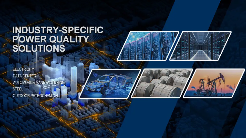 An overview of industry-specific power quality solutions for various sectors.
